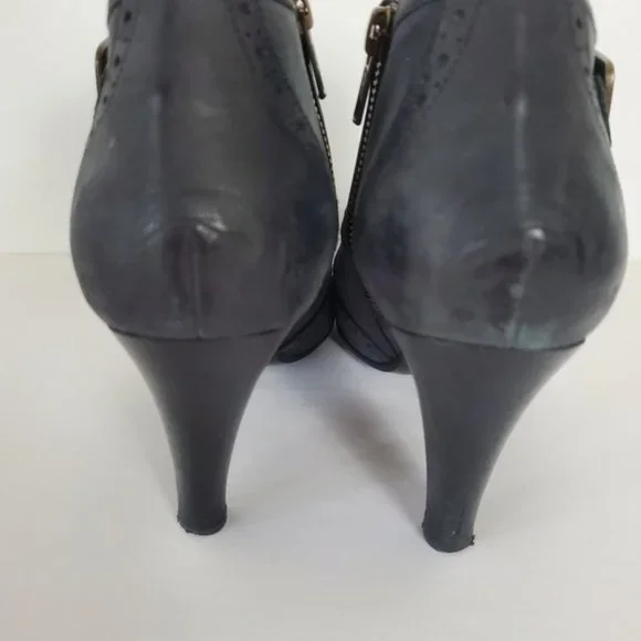 J. Crew charcoal grey leather heeled bootie - Picture 3 of 9